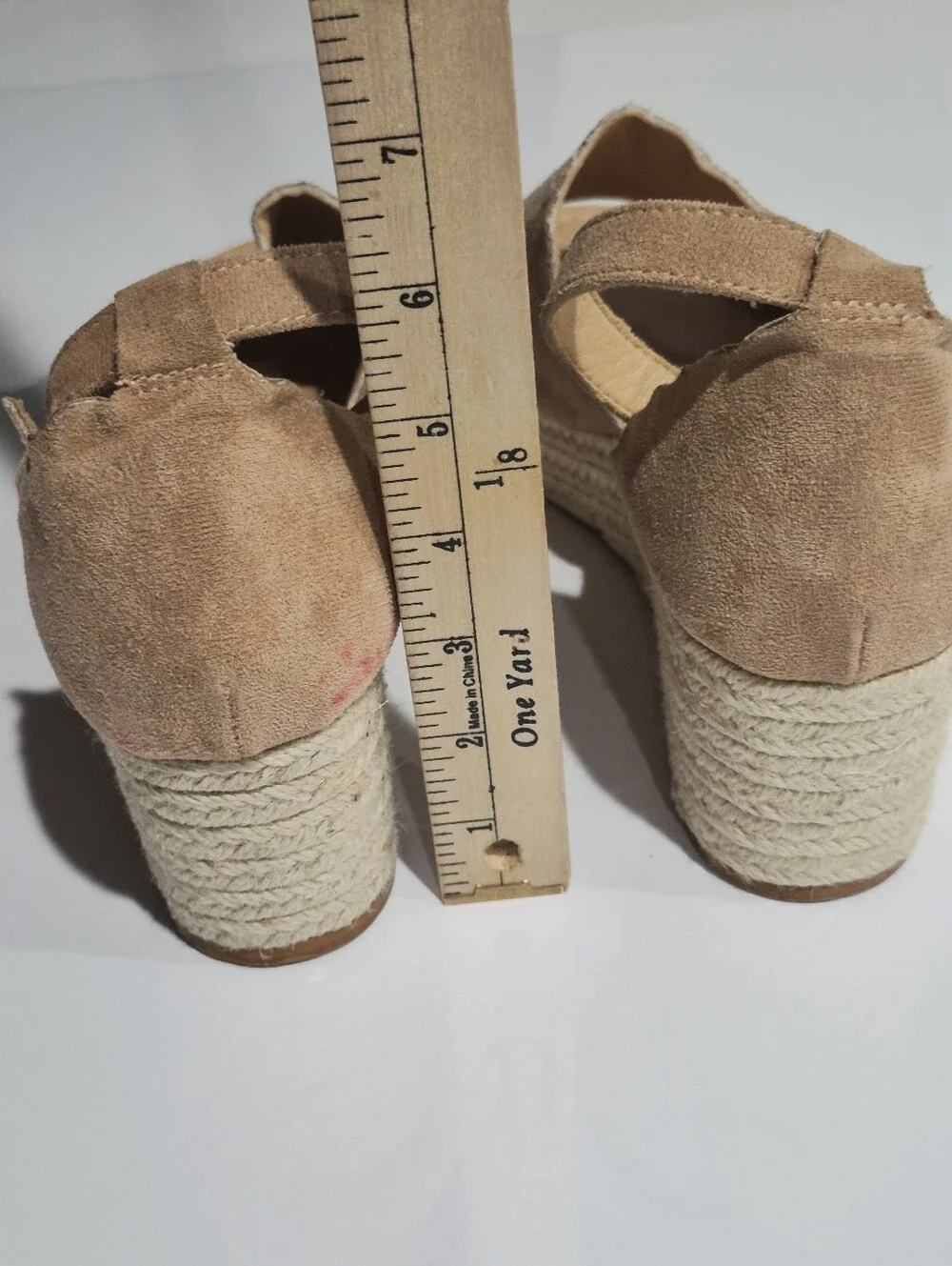 VICI Tan Suede Espadrille Wedge Sandals - Women's Size 10
